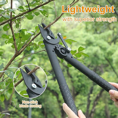 Garden Scissors-Clippers Set of 3 Trimming-Gardening Tools, Garden-Pruning Shears-Pruners for Gardening, Loppers for Tree Trimming Heavy Duty, Retractable Pruning Saw for Wood Cutting