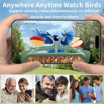 Smart Birdfeeder with Camera Built-in&Solar Powered-Humming Bird Feeder Birdhouse with Camera Inside Wireless Video Live,Night Vision, AI Bird Recognition,Real-Time Alerts for Outdoor Birdlover Gifts