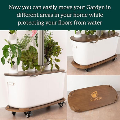 Gardyn Home Dolly - Mobile Rolling Cart for Hydroponics Growing System Kit & Indoor Garden Tower - Easily Move Your Hydroponic Systems While Protecting Your Floors from Water Drops, Scratches, & Marks