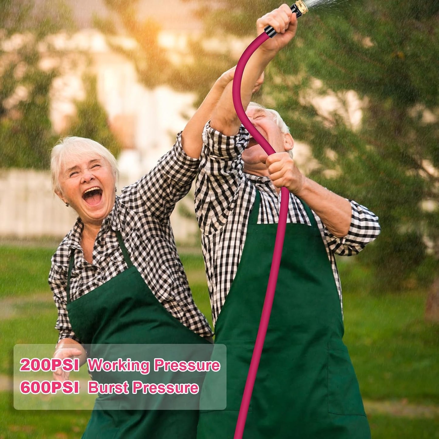 WELLUCK Garden Hose 5/8 in x 75 ft, Heavy Duty Durable Anti Kink Flexible Garden Water Hose for Drinking Water Safe BPA Free, All-weather Lightweight Water Hose for Garden RV Camper Marine