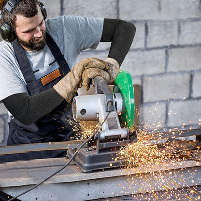 Evridwear Protective Arm Sleeves Cut Resistant Farmers Sleeves for Men Work, Gardening, Farming, Arm Protectors for Thin Skin and Bruising (Large, Black No Thumb Hole)