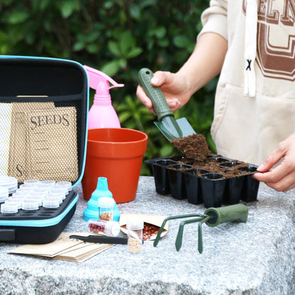 70 Slots Seed Storage Organizer, Garden Seeds Saver kit Seed Organizer with 20 Seed Envelopes, Write Label, Funnel, Tweezer for Flower Plants Vegetable Seed Saving (Seeds not Included)