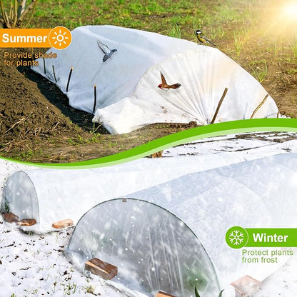 Winter Cloth Plant Protection Covers 10 FT x 20 FT Reusable Cold Weather White Plant Covers Outdoor - Outdoor Frost Cloth for Seasonal Delay
