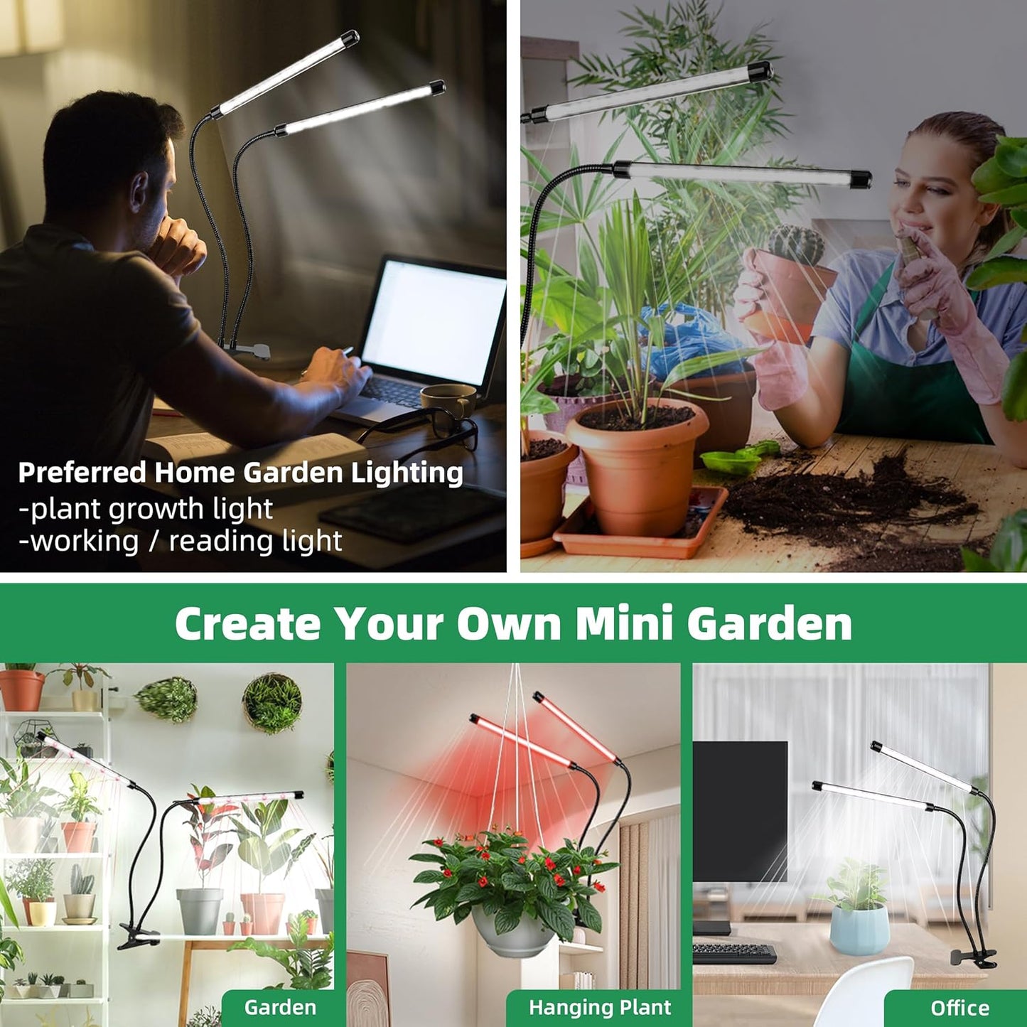 Grow Light 6500K Full Spectrum Plant Grow Lights 84 LED Plant Light with Clip Grow Lamp for Indoor Plants Growing Lamps（1PCS）