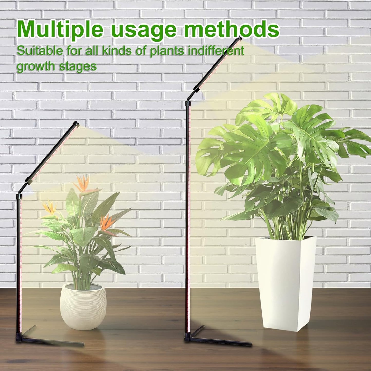 Standing Grow Light for Indoor Plants, 65'' Adjustable Tall Grow Light with Stand, 3 Light Modes & 10 Dimmable Levels, Floor Grow Light with Timer for Large Indoor Plants, Herbs, Corners