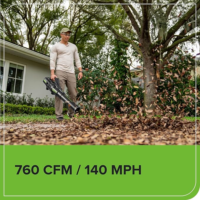 Greenworks 82V Brushless (760 CFM / 140 MPH) Cordless Leaf Blower, 4.0Ah Battery and Dual Port Charger (Great for Landscapers and Professionals)