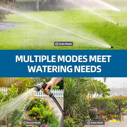 TiFFCOFiO Sprinkler Timer Outdoor, Digital Pogrammable for Garden Hose, Irrigrtion Timer with Rain Delay and Manual Mode (1 Pack)