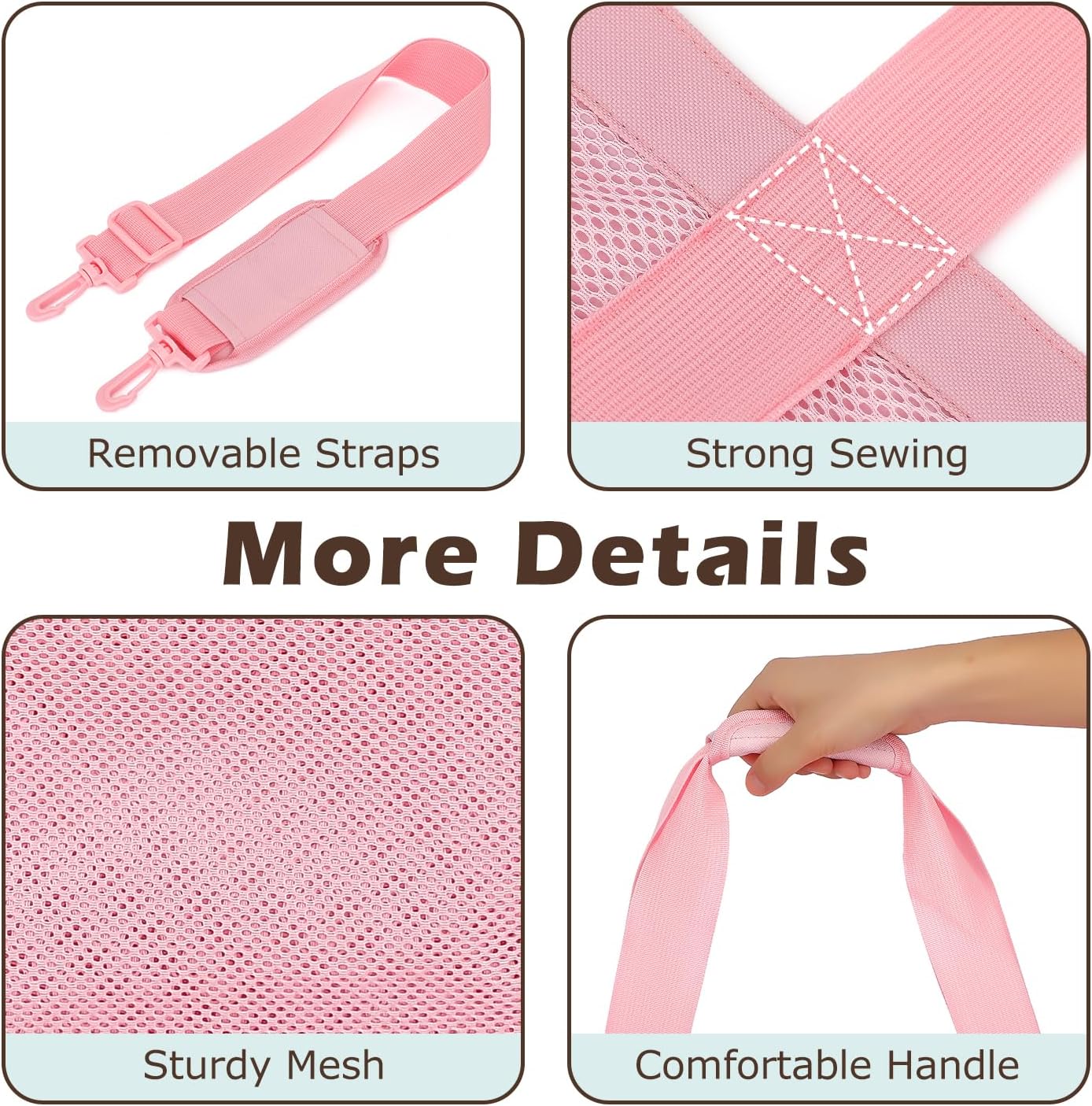 Mesh Beach Bag, Large Beach Tote with Zipper Pocket for Family Pool Bag for Toys & Vacation Essentials