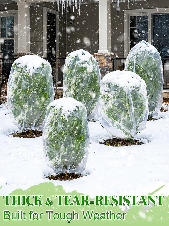 Alphatool Greenhouse Cover Plastic Sheeting - 12 x 25 ft Plant Covers Freeze Protection, Frost Cloths for Outdoor Plants, Clear Floating Row Cover for Outdoors Garden Plants Vegetables Crops