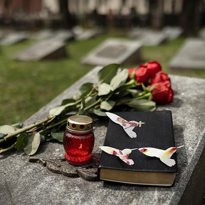 Wildflower Seed Paper - Set of 24 Hummingbird-Shaped for Funeral Favors, Memorial Gifts, & Sympathy Gifts for Loss of Father and Mother (Pink & Yellow)