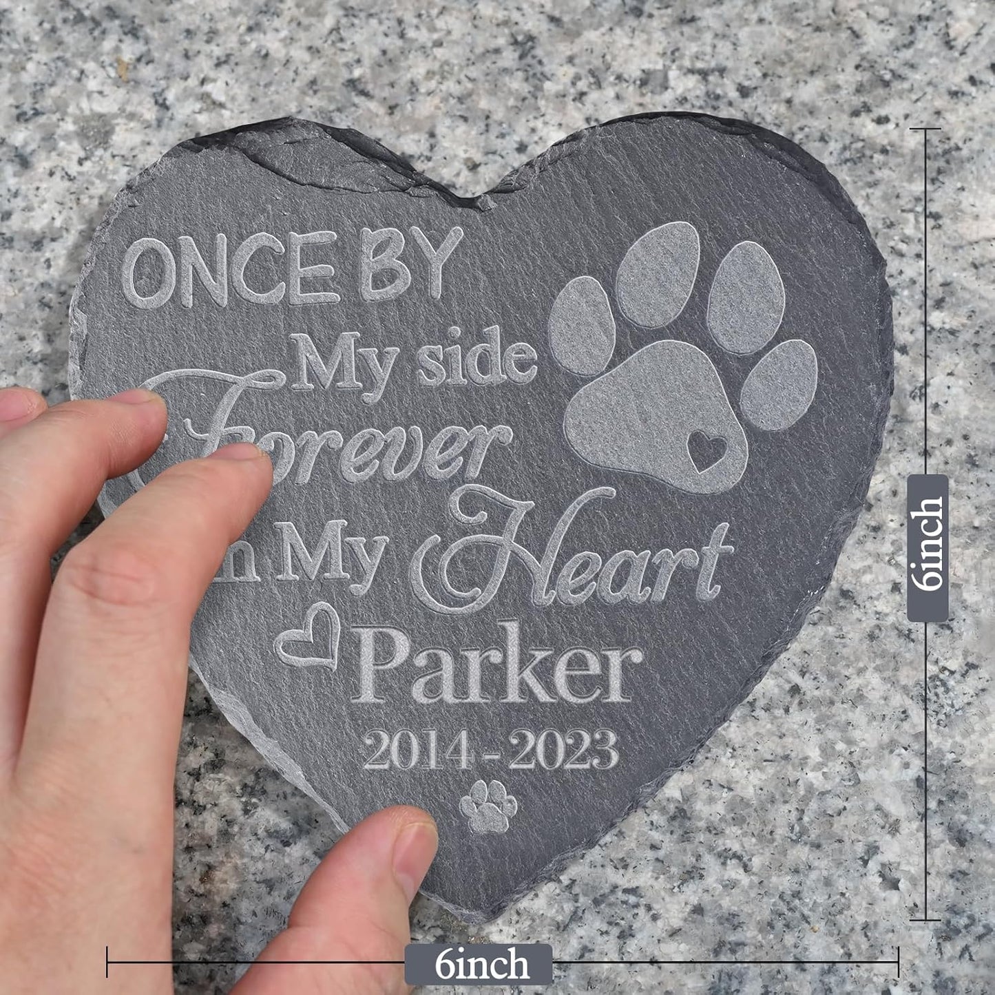 Pet Sympathy Gifts for Loss of Dog - Personalized Memorial Stones - Pet Grave Headstone - Bereavement Stones for Loss of Pet - Personalized in Memory of Dog Gifts - 4*4 Inches Memorial Stone