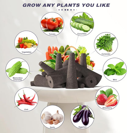 100 Pack Hydroponics Grow Sponges - Replacement Root Growth Sponge Seed Pods for Hydroponic Garden Indoor Growing System, Seed Starter Sponges Pod Kit with 100 Labels and 1 Tweezers