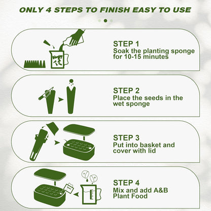 176 PCS Hydroponic Pod Kit for Aerogarden - Grow Anything Seed Pods with 60 Sponges, 12 Baskets, 24 Domes, 60 Labels, 6 Plant Food, 1 Measuring Cup - Compatible with Hydroponics Growing System