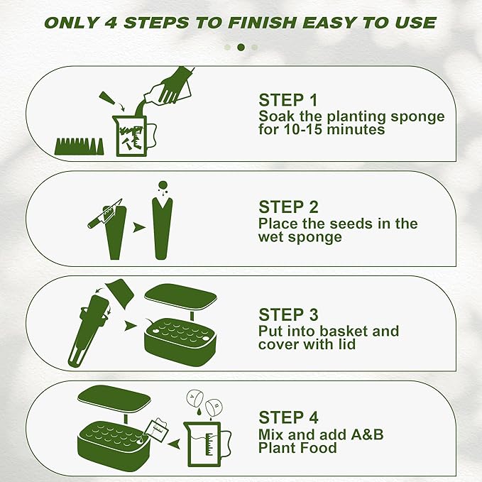 176 PCS Seed Pods Kit for Aerogarden, Grow Anything Kit for Indoor Garden Growing System, Hydroponics Supplies with Cup, 60 Grow Sponges, 60 Pod Labels, A&B Nutrient Plant Food, Basket Domes