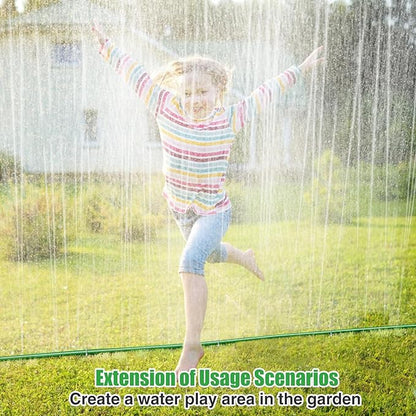 75ft Sprinkler Soaker Hose - Kink-Free, Save Water, Flexible - Heavy Duty Three Tube Flat Watering Hose for Garden Yard Lawn Irrigation, with 25 Stakes