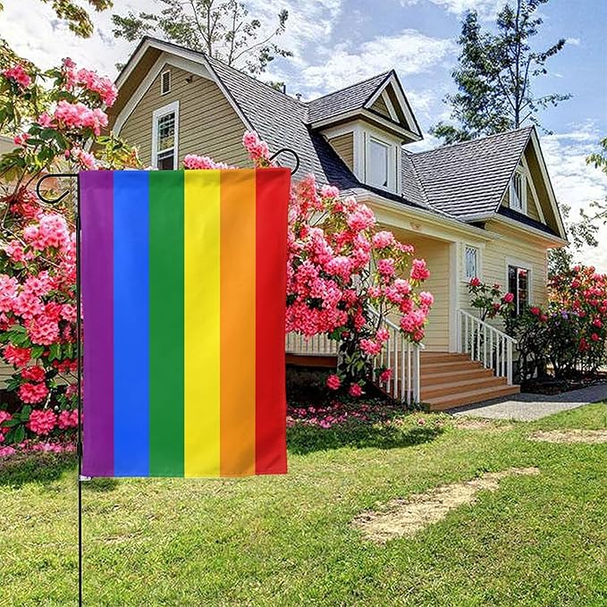 Custom Pride Garden Flag for Outdoor Personalized LGBT Yard Flags Decor Customized Flag Add Your Own Picture/Text House Lawn Banner Double Sided Home Wall Decoration 12.5x18 28x40