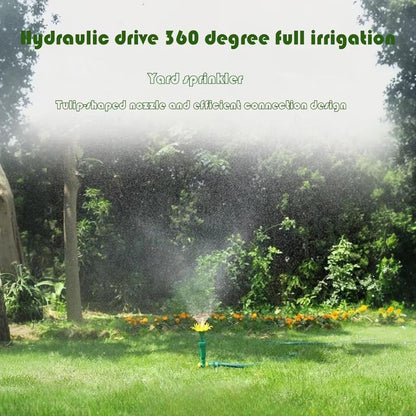 Tulip Sprinkler Head, Flower sprinklers for Yard,sprayers in Lawn and Garden，Decorative Sprinkler, Patio, Kids (16 inch Height, Yellow+Green)
