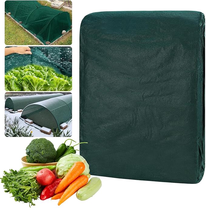 Plant Covers Freeze Protection 9.8 x 29.5 FT 1.2oz/yd² Frost Cloth Blankets for Outdoor Plants in Winter, Floating Row Cover for Vegetable Garden