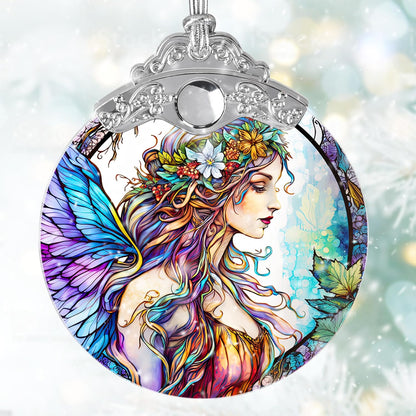 Stained Glass Suncatcher, Jocidea Fairy Ornament, Christmas Ornaments, Holidays Ornaments, Christmas Tree Decor, Fairy Decor for Home, Fairy Gifts