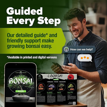 Bonsai Tree Kit 𝗨𝗦𝗔 Gifts for Men & Women - Grow 4 Bonsai Trees - Unique Gardening Crafts for Adults, DIY Hobbies for Plant Lovers & Gardeners - Unusual Christmas Gift Ideas for Mom & Dad
