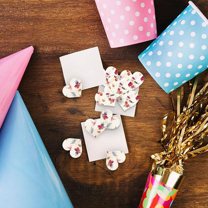 Heart Seed Paper – 50pcs Large Pink Plantable Wildflower, Writable & Plantable Gift for Moms, Plant Lover, & Teachers, Ideal for Weddings, Baby Shower, Memorial, & Celebrations