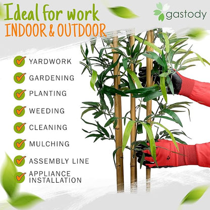 Gastody™ Long Sleeve Gardening Gloves Women and Men - Long Cuff Garden Gloves, Multipurpose Heavy Duty Outdoor and Indoor