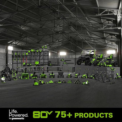 Greenworks 80V 20" Brushless Cordless Chainsaw (Great For Tree Felling, Limbing, Pruning, and Firewood), 75+ Compatible Tools, Tool Only, Green