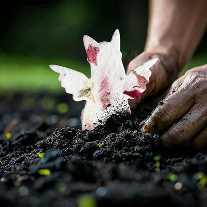 24pcs Seed Paper – Pink Plantable Wildflower for Pet Lovers, Pet Owners, Memorials & Other Milestone Celebrations (Pink - Cat)
