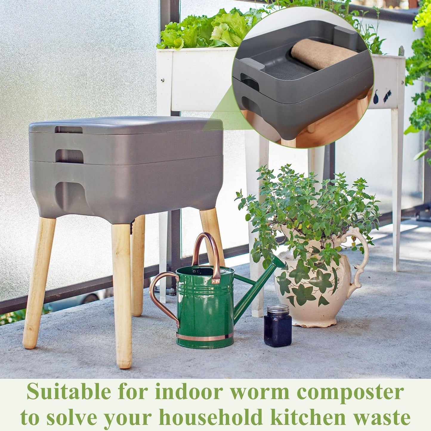 Zubebe 8 Pcs 2 ft x 2ft Worm Blanket Farm Kit Worm Bin Blanket Worms for Composting Fits Many Bin Bag for Keeping Worms Dark Moist Warm Outdoor Garden Compost Bin Farm Compost Factory