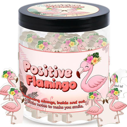 Positive Flamingo Jar With 60 Daily Affirmation Cards, Emotional Support Flamingo, Flamingo Themed Gifts For Women, Flamingo Lover Gifts, Get Well Gifts, Best Friend Gifts, Mental Health Gifts