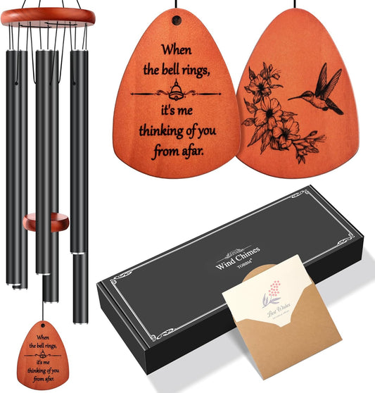 Large Outdoor Aluminum Wind Chimes 37 Inches，Soothing Gentle Sound Perfect for Garden Patio Decoration, Great Gift for Housewarming 、Memorial 、Mother's Day Wind Chimes for Outside