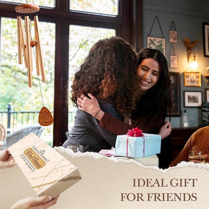 Aurahouse Best Friend Birthday Gifts for Women Men, 36'' Friend Wind Chimes, Bestie Friendship Gifts for Women, Long Distance Gift for Best Friend Woman on Mothers Day
