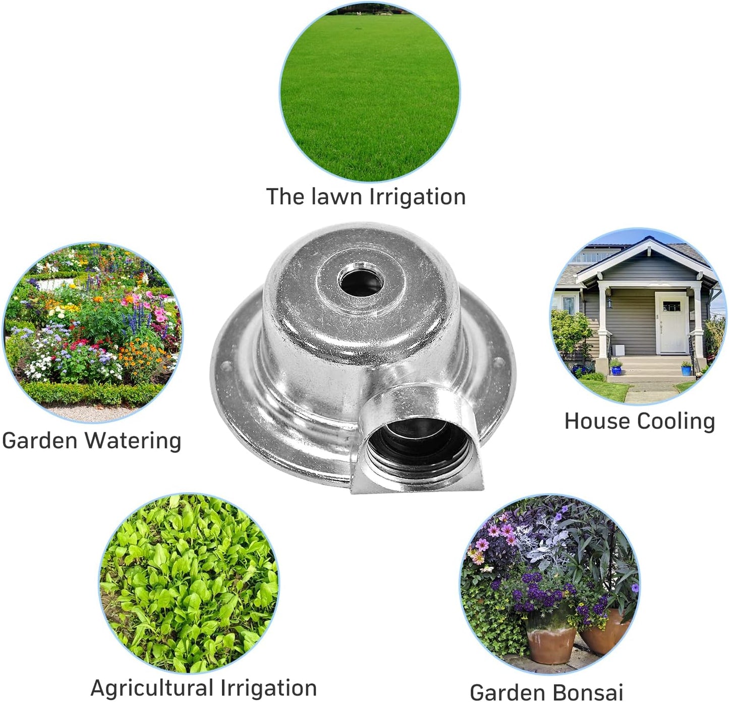 Metal Garden Sprinkler - Lawn Irrigation System for Small to Medium Areas - Outdoor Garden Yard