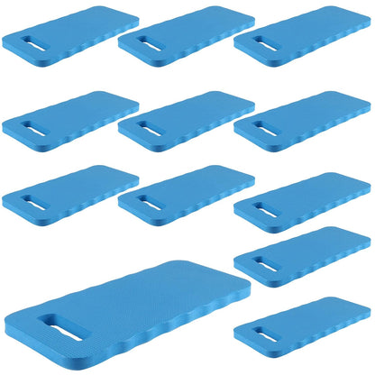 SHEUTSAN 12 Pack 16 x 8 x 1 Inch Thick Kneeling Pad, Garden Kneeling Pad with Pre-Cut Handle, Knee Pad Floor Kneeler for Gardening, Bath, Exercise, Repair Work, Aqua Blue