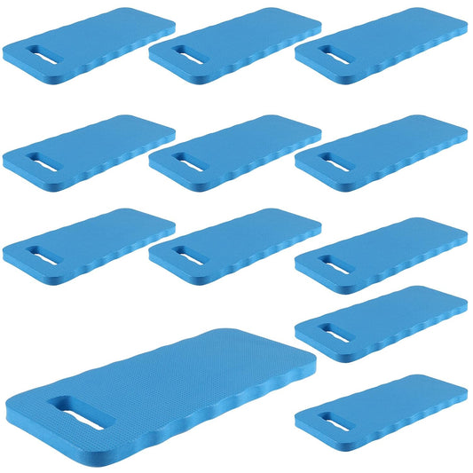 SHEUTSAN 12 Pack 16 x 8 x 1 Inch Thick Kneeling Pad, Garden Kneeling Pad with Pre-Cut Handle, Knee Pad Floor Kneeler for Gardening, Bath, Exercise, Repair Work, Aqua Blue