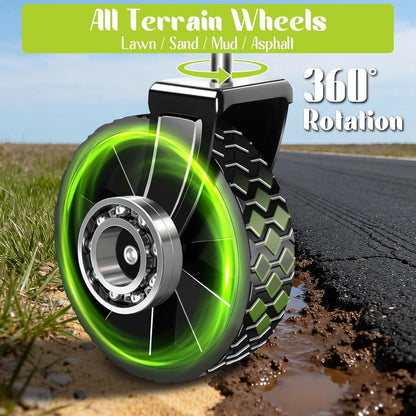 Wagons Carts Foldable, Collapsible Wagon with Wheels, Folding Wagons carts for Camp Sports Garden, Portable Utility Outdoor Wagon with 360lbs, Garden Cart for Groceries, Two Cup Holder, Black