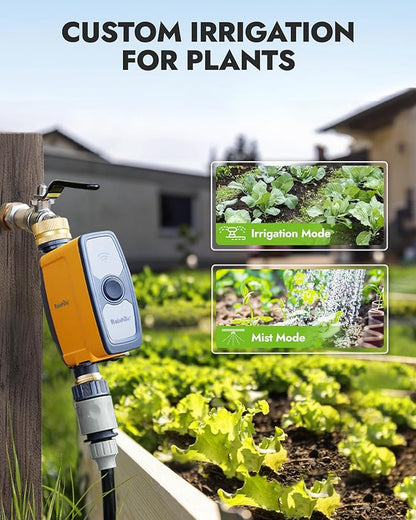 RAINPOINT WiFi Water Timer, Smart Sprinkler System Valve With APP & Voice Control, Weather-Based Automatic Rain Delay, Brass Inlet & Outlet (No WiFi Hub)