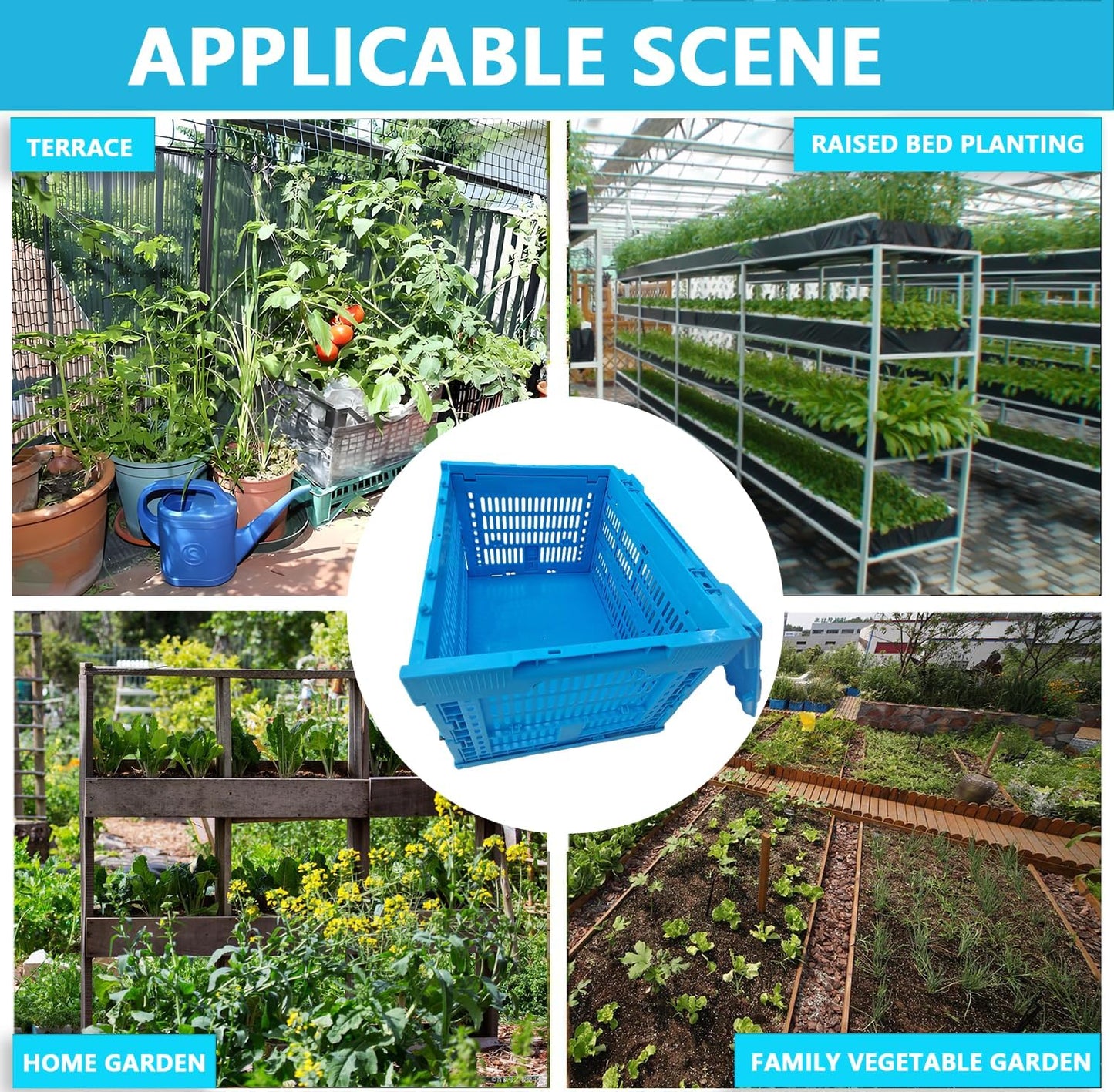 Inground Worm Compost Bin, 6 Gallon Outdoor Farm Foldable Compost Bin with Holes&Lids, Garden Composter for Raised Garden Beds Home Composting System