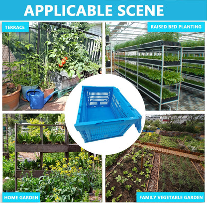 Inground Worm Compost Bin, 6 Gallon Outdoor Farm Foldable Compost Bin with Holes&Lids, Garden Composter for Raised Garden Beds Home Composting System