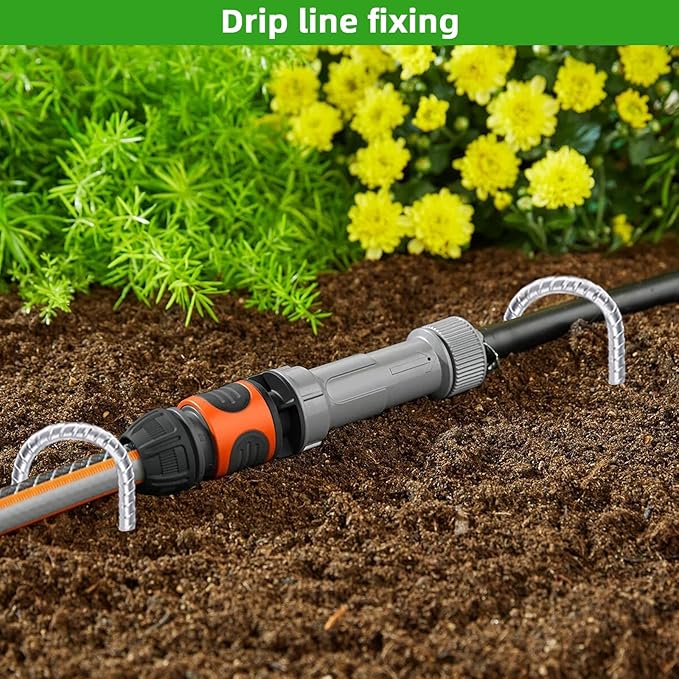 Trampoline Stakes Anchors High Wind 16inx10mm Galvanized U Hook 12pcs Rebar Stakes – Heavy Duty Ground Anchors for Trampoline,Yard & Inflatable,Landscape Metal Stakes for Outdoor Decorations