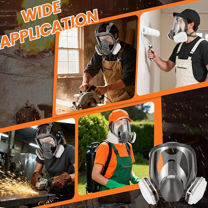 Gas Mask for Painting, Woodworking, Construction, Sanding, Spraying, Chemicals, DIY and More