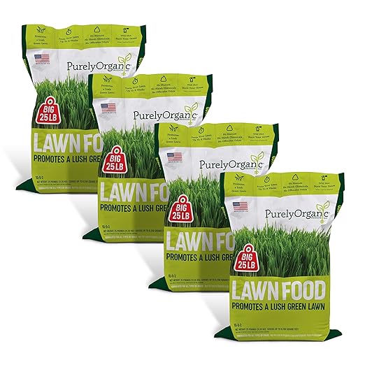 Purely Organic Products Lawn Food 10-0-2, 100 LB (Covers 25,000 Square Feet)
