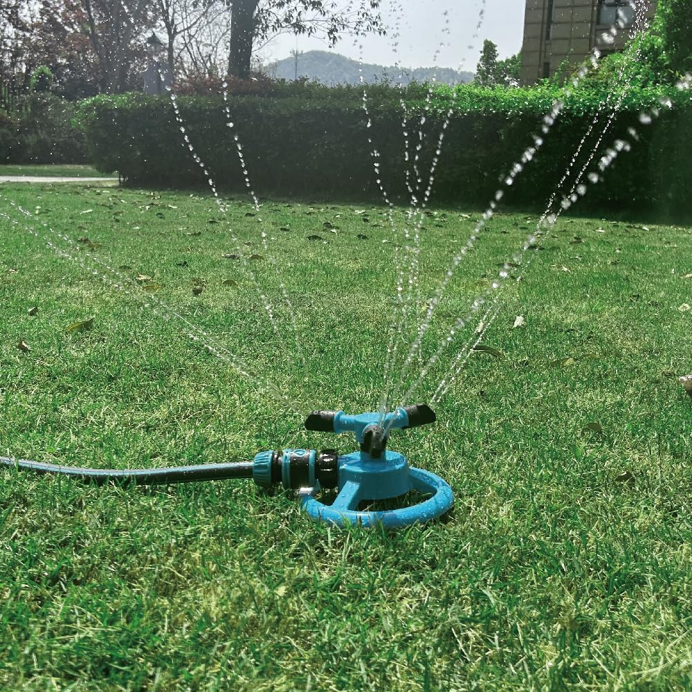 Lawn Sprinkler Automatic Garden Water Sprinklers Lawn Irrigation System Large Area Coverage Rotation 360 Degree