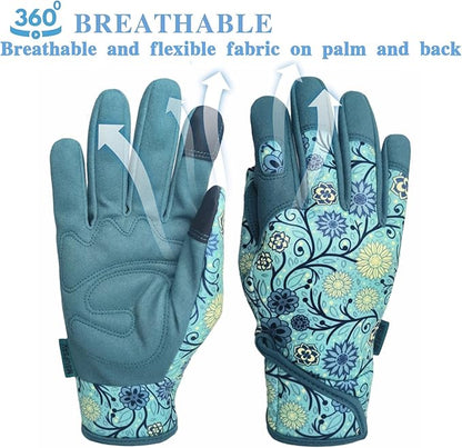 Thorn Proof&Puncture Resistant Gardening Gloves with Grip,Garden Gloves for Women, Leather Work Gloves,Gifts