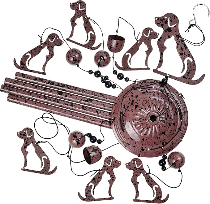 Garden Dog Wind Chimes Decoration, Blessing Wind Bells, Outdoor Wind Chime, Mobile Wind Catcher, Memorial Wind Chime, Dog Decor, 7 Puppys Windchimes Gifts for Mom, Home, Balcony, Tree, Festival Decor