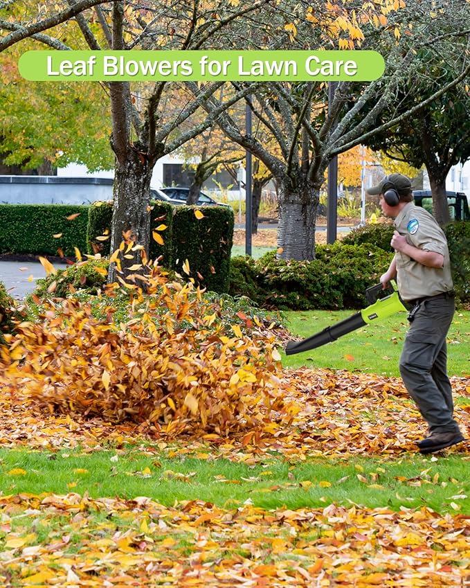 Electric Leaf Blower Cordless 530CFM - 2 X 4Ah Batteries and Fast Charger, 20V Lightweight Handheld Battery Leaf Blower with 7-Speed Control, 2 Extended Tubes for Yard, Lawn & Garden
