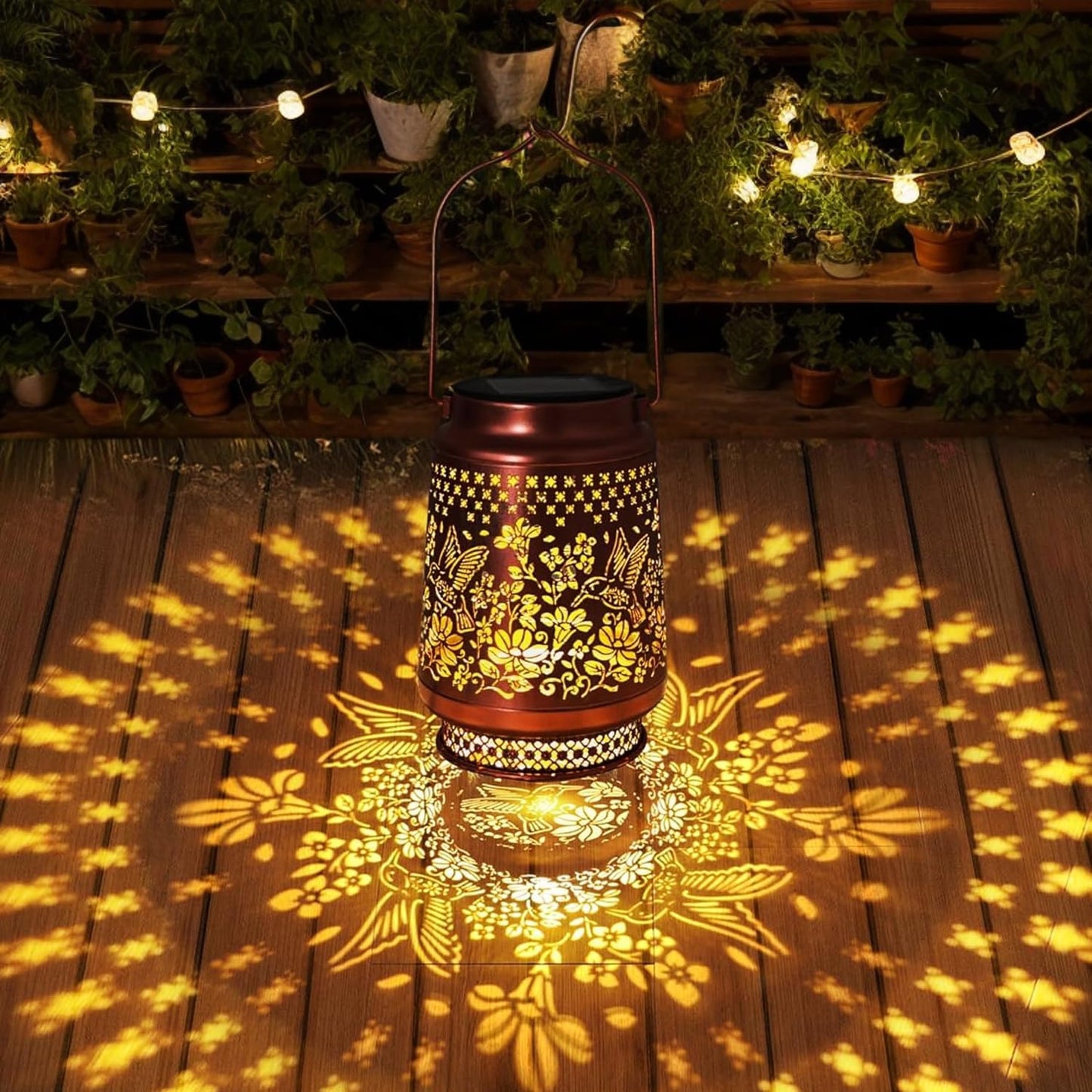 Hummingbird Solar Lantern Hanging Hummingbird Solar Lights for Outside Garden Decor Birthday Gifts for Grandma Women Mom Sister Decorative for Yard Backyard Patio Deck Porch