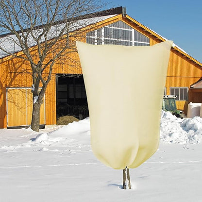 Frost Cloths for Outdoor Plants, 60" X 70" Plant Covers for Winter, 2 Packs Frost Blankets for Outdoor Plants, Frost Cover with Zipper Drawstring | Plant Covers Freeze Protection