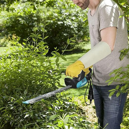 HLDD HANDLANDY Gardening Gloves for Women Long Sleeve Rose Pruning Gloves Thorn Proof Leather Garden Gloves Gardening Gifts, Golden Yellow, M