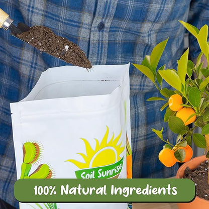 Citrus Tree Potting Soil Mix (8 Quarts), Special Blend for Indoor Oranges, Lemons, Limes and More